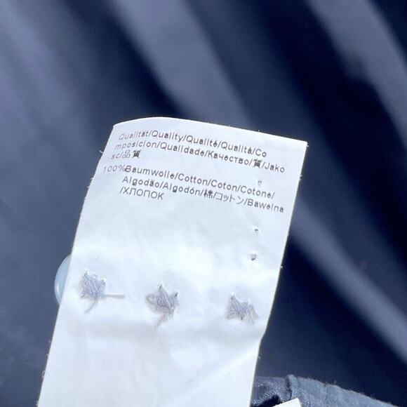 Hugo Boss Spread Collar Bib Front Dress Shirt Black Solid Slim Fit Mens 18 34 35 - Picture 7 of 7